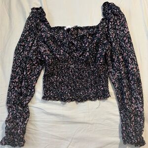 Floral Smocked Women's Top
